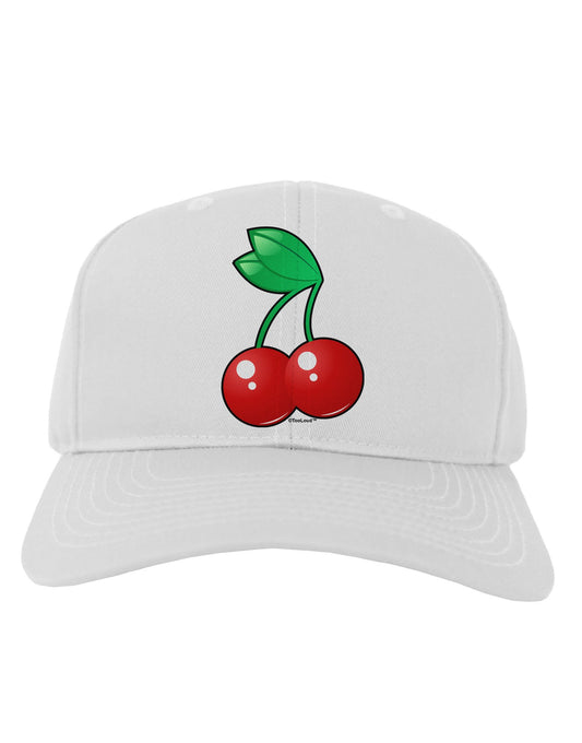 Cherries Adult Baseball Cap Hat-Baseball Cap-TooLoud-White-One Size-Davson Sales