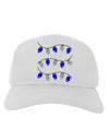 Hanukkah Lights Blue and Silver Adult Baseball Cap Hat-Baseball Cap-TooLoud-White-One Size-Davson Sales