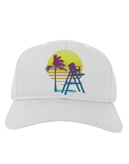 LA Beach Silhouette Letters Adult Baseball Cap Hat-Baseball Cap-TooLoud-White-One Size-Davson Sales