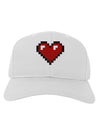 Pixel Heart Design 1 - Valentine's Day Adult Baseball Cap Hat-Baseball Cap-TooLoud-White-One Size-Davson Sales