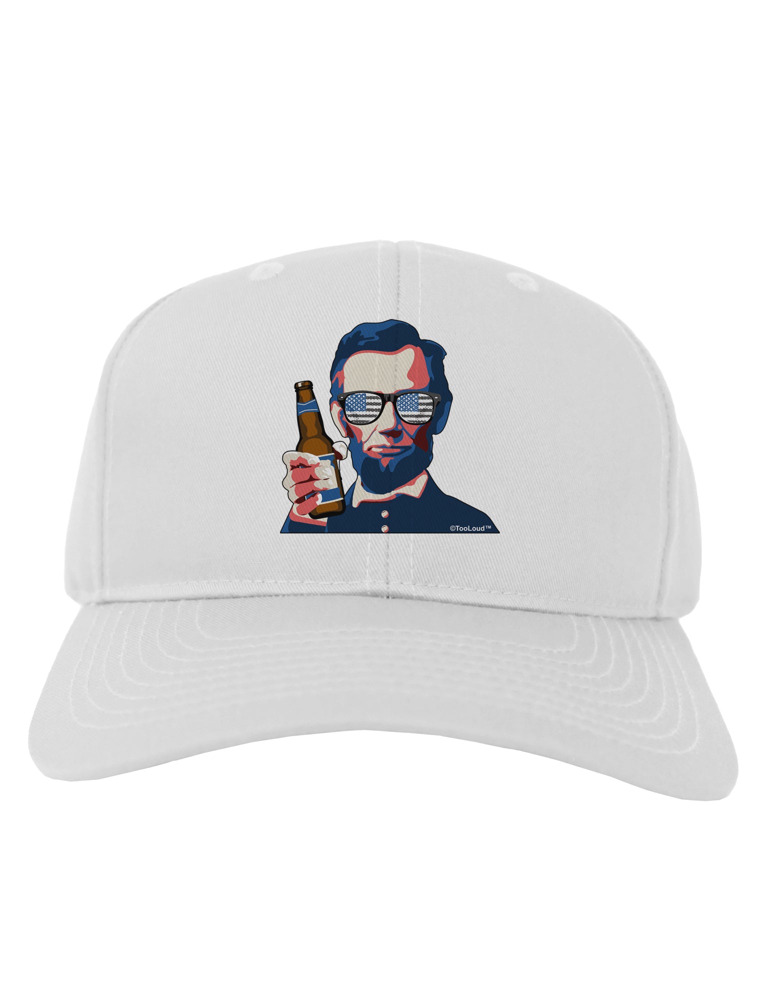 Abraham Drinkoln Adult Baseball Cap Hat-Baseball Cap-TooLoud-White-One Size-Davson Sales