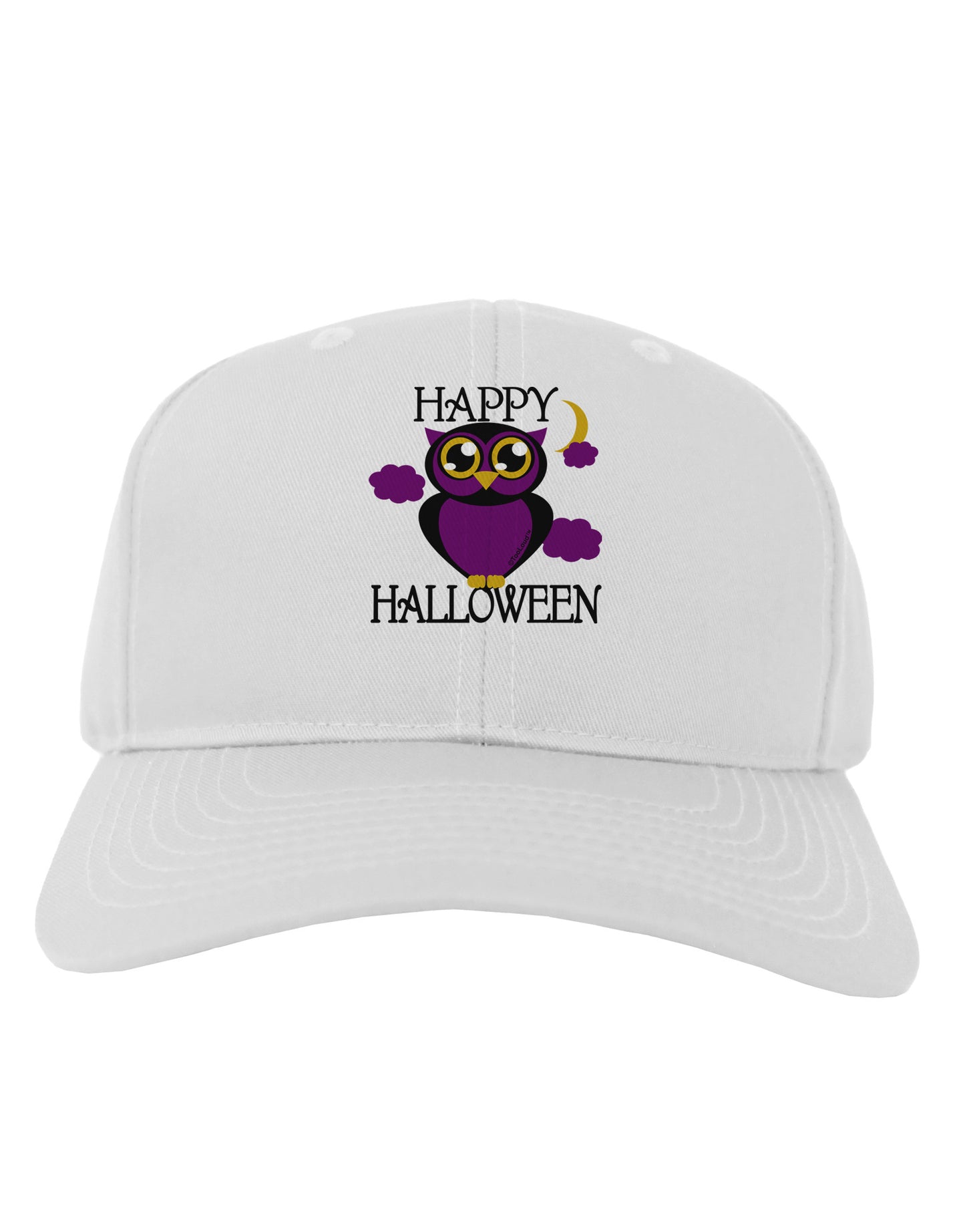 Owl Purple Text Adult Baseball Cap Hat-Baseball Cap-TooLoud-White-One Size-Davson Sales