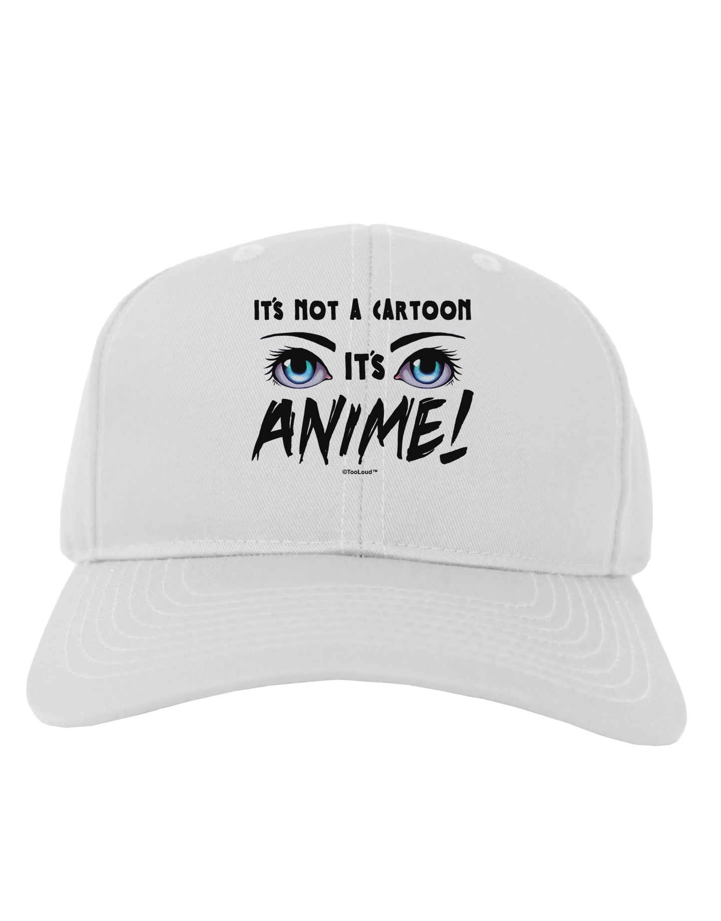 Not A Cartoon Eyes Blue Adult Baseball Cap Hat-Baseball Cap-TooLoud-White-One Size-Davson Sales