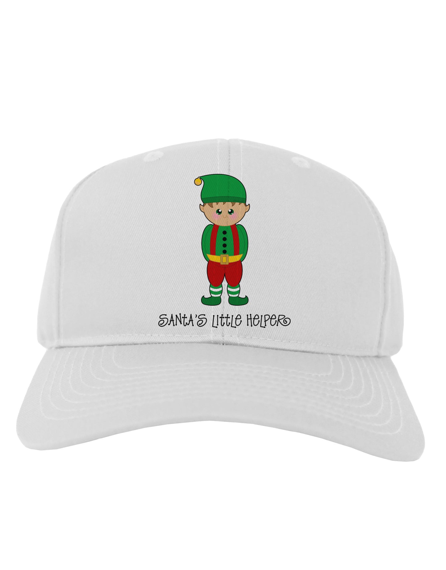 Santa's Little Helper Christmas Elf Boy Adult Baseball Cap Hat-Baseball Cap-TooLoud-White-One Size-Davson Sales