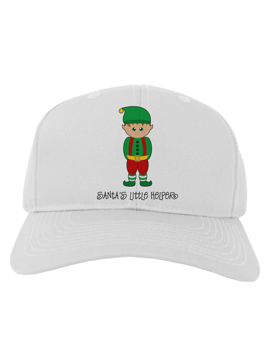 Santa's Little Helper Christmas Elf Boy Adult Baseball Cap Hat-Baseball Cap-TooLoud-White-One Size-Davson Sales