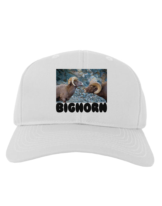 Two Bighorn Rams Text Adult Baseball Cap Hat-Baseball Cap-TooLoud-White-One Size-Davson Sales