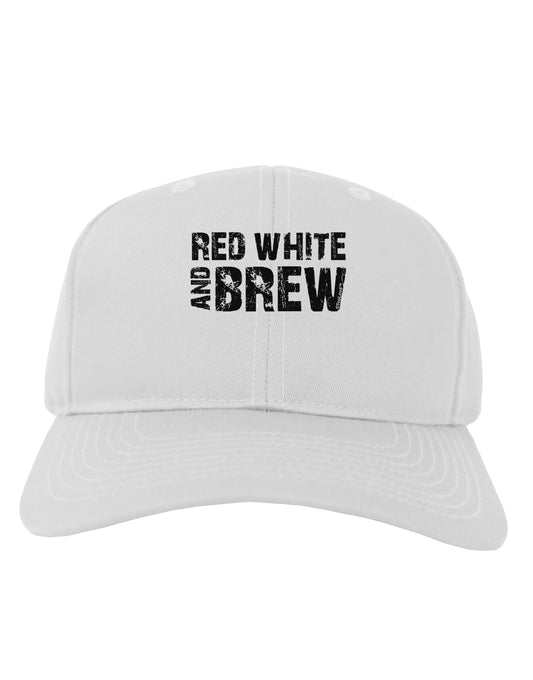 Red White and Brew Adult Baseball Cap Hat by TooLoud-Baseball Cap-TooLoud-White-One Size-Davson Sales