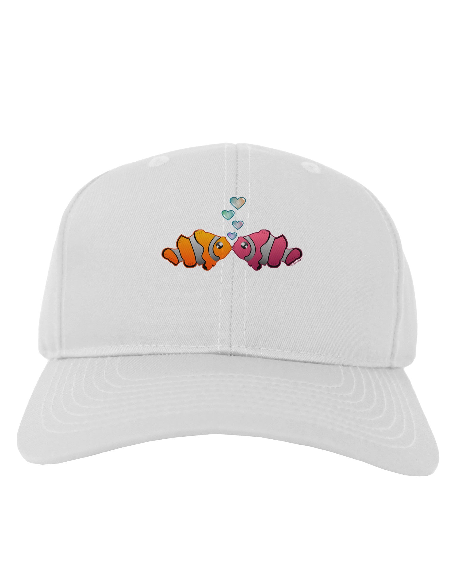 Kissy Clownfish Adult Baseball Cap Hat-Baseball Cap-TooLoud-White-One Size-Davson Sales