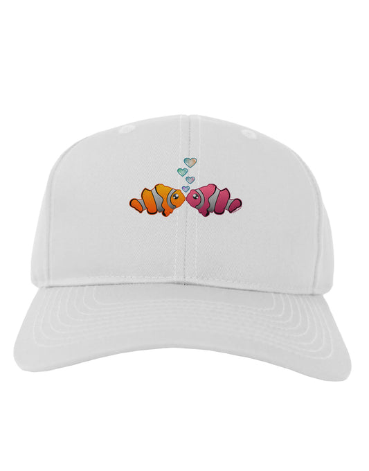 Kissy Clownfish Adult Baseball Cap Hat-Baseball Cap-TooLoud-White-One Size-Davson Sales
