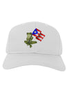 Coqui Holding Flag Adult Baseball Cap Hat-Baseball Cap-TooLoud-White-One Size-Davson Sales