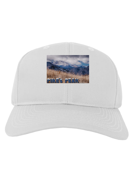 Pikes Peak CO Mountains Text Adult Baseball Cap Hat by TooLoud-Baseball Cap-TooLoud-White-One Size-Davson Sales