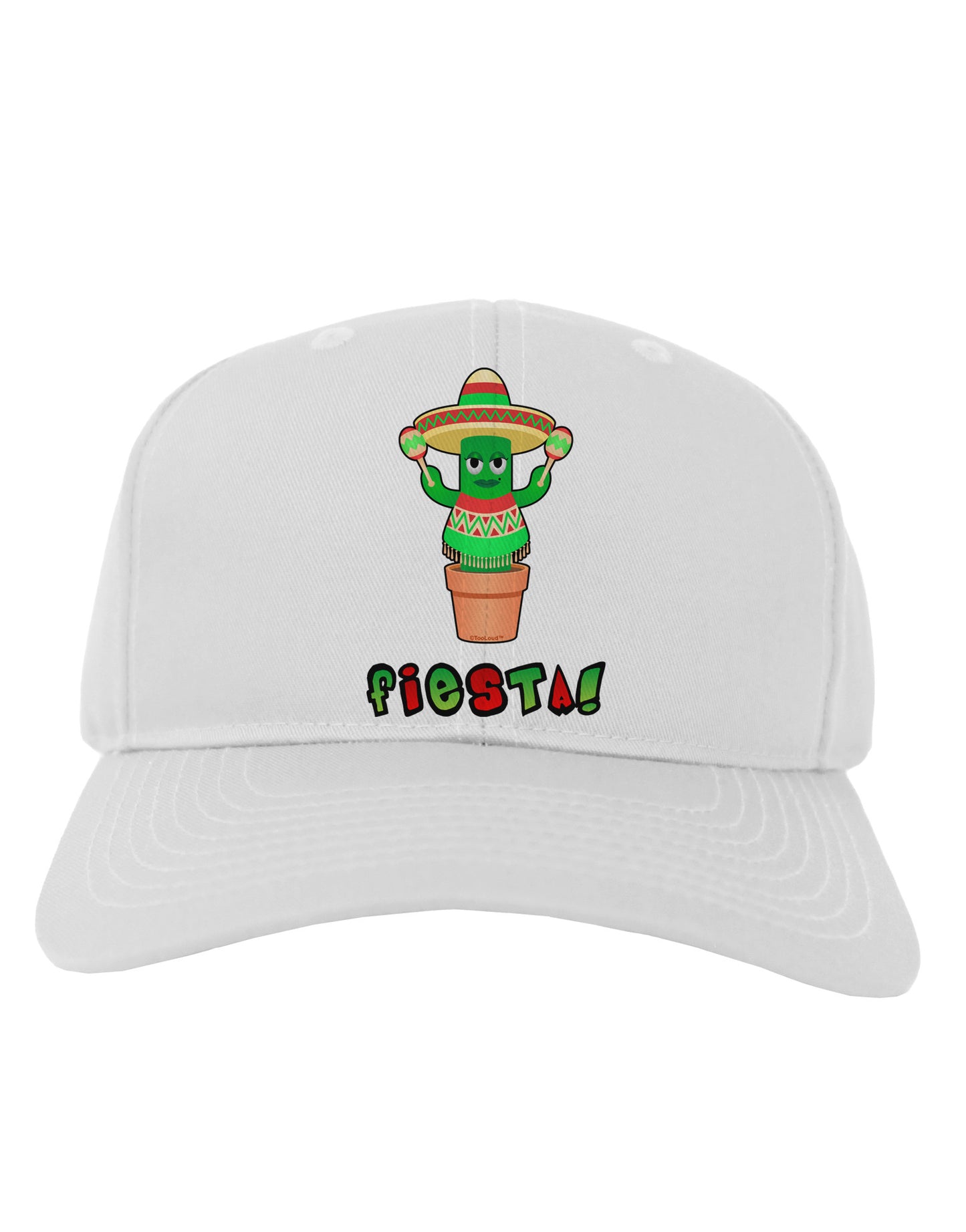 Fiesta Cactus Poncho Text Adult Baseball Cap Hat-Baseball Cap-TooLoud-White-One Size-Davson Sales