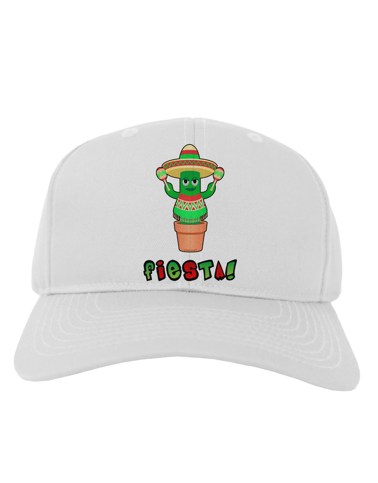 Fiesta Cactus Poncho Text Adult Baseball Cap Hat-Baseball Cap-TooLoud-White-One Size-Davson Sales