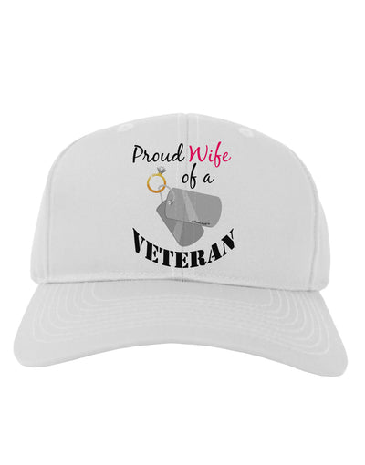 Wife of Veteran Adult Baseball Cap Hat-Baseball Cap-TooLoud-White-One Size-Davson Sales