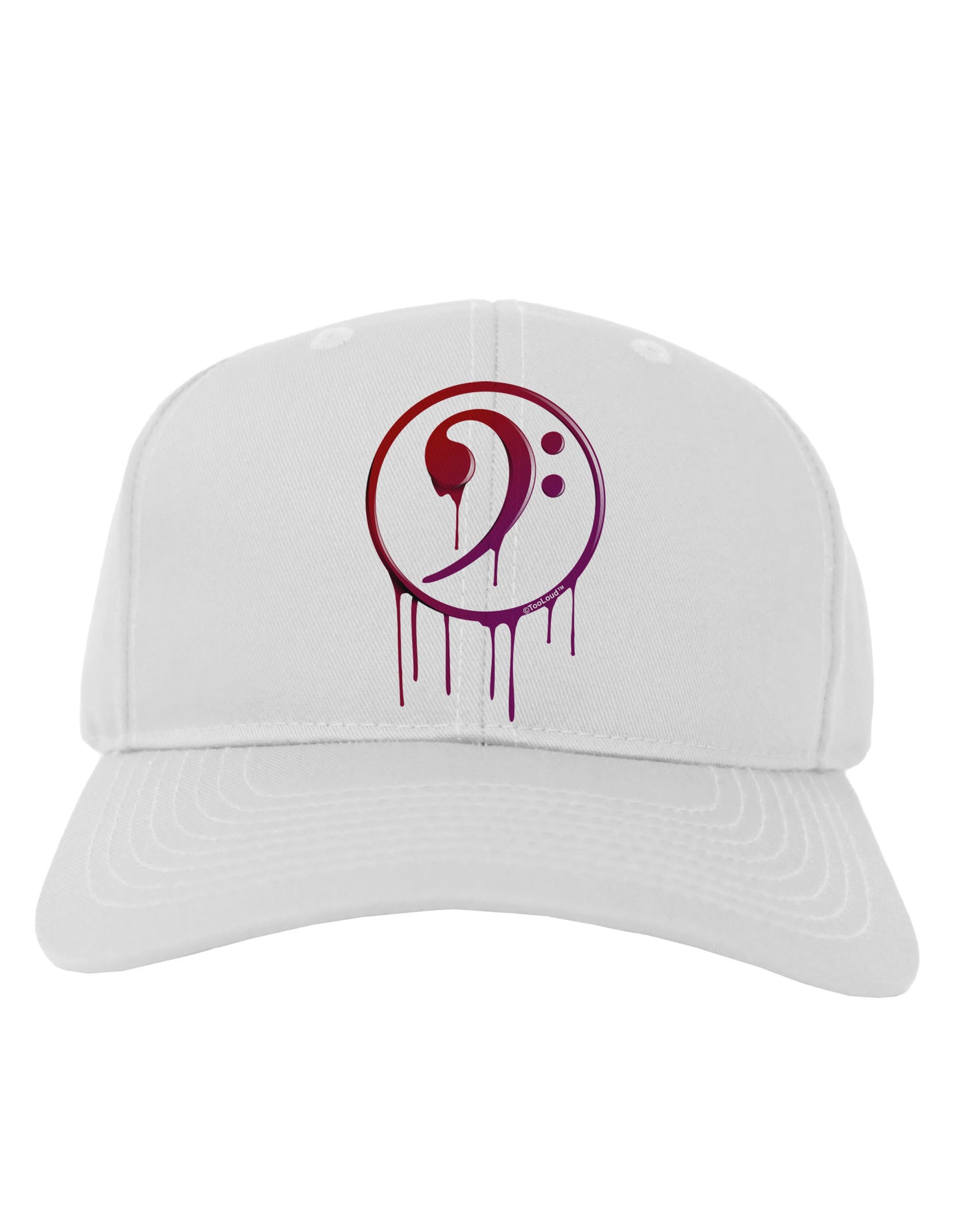 Dripping Bass Symbol Adult Baseball Cap Hat-Baseball Cap-TooLoud-White-One Size-Davson Sales