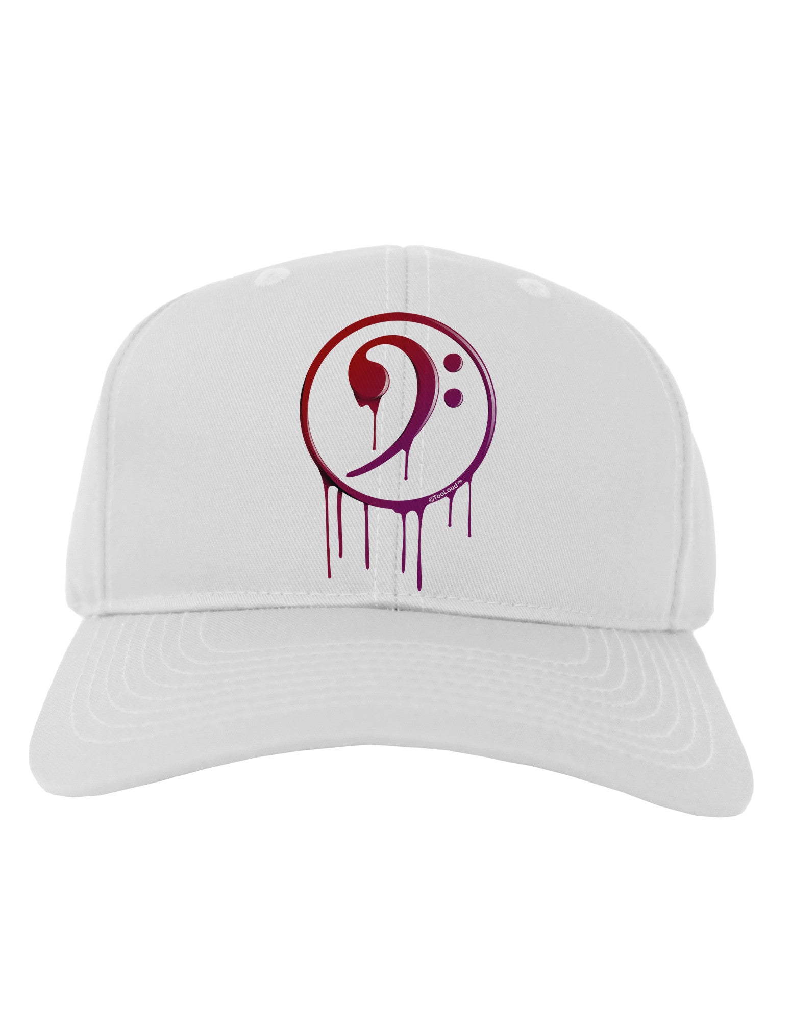 Dripping Bass Symbol Adult Baseball Cap Hat-Baseball Cap-TooLoud-White-One Size-Davson Sales