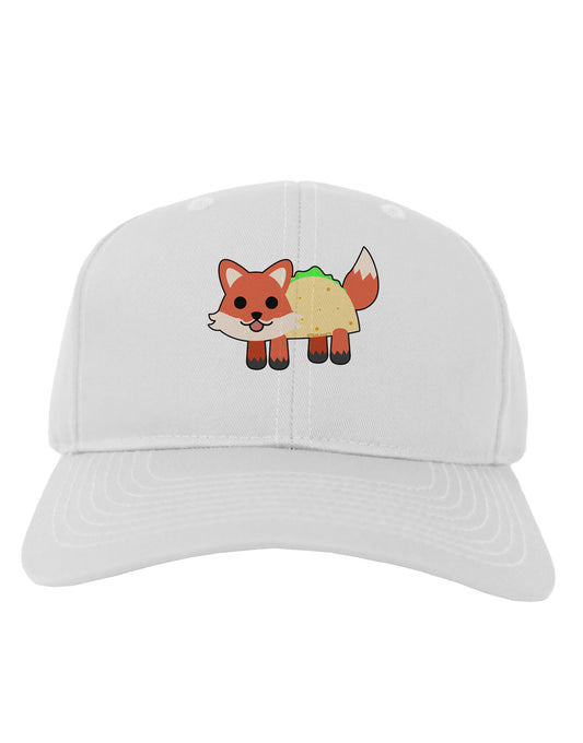Cute Taco Fox Adult Baseball Cap Hat-Baseball Cap-TooLoud-White-One Size-Davson Sales