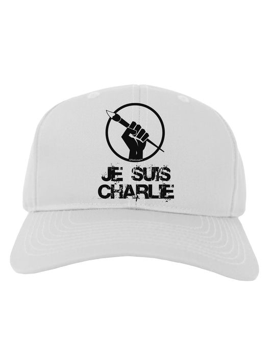Je Suis Charlie Adult Baseball Cap Hat-Baseball Cap-TooLoud-White-One Size-Davson Sales