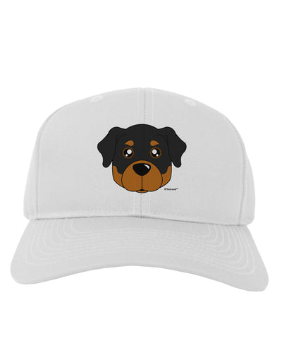 Cute Rottweiler Dog Adult Baseball Cap Hat by TooLoud-Baseball Cap-TooLoud-White-One Size-Davson Sales