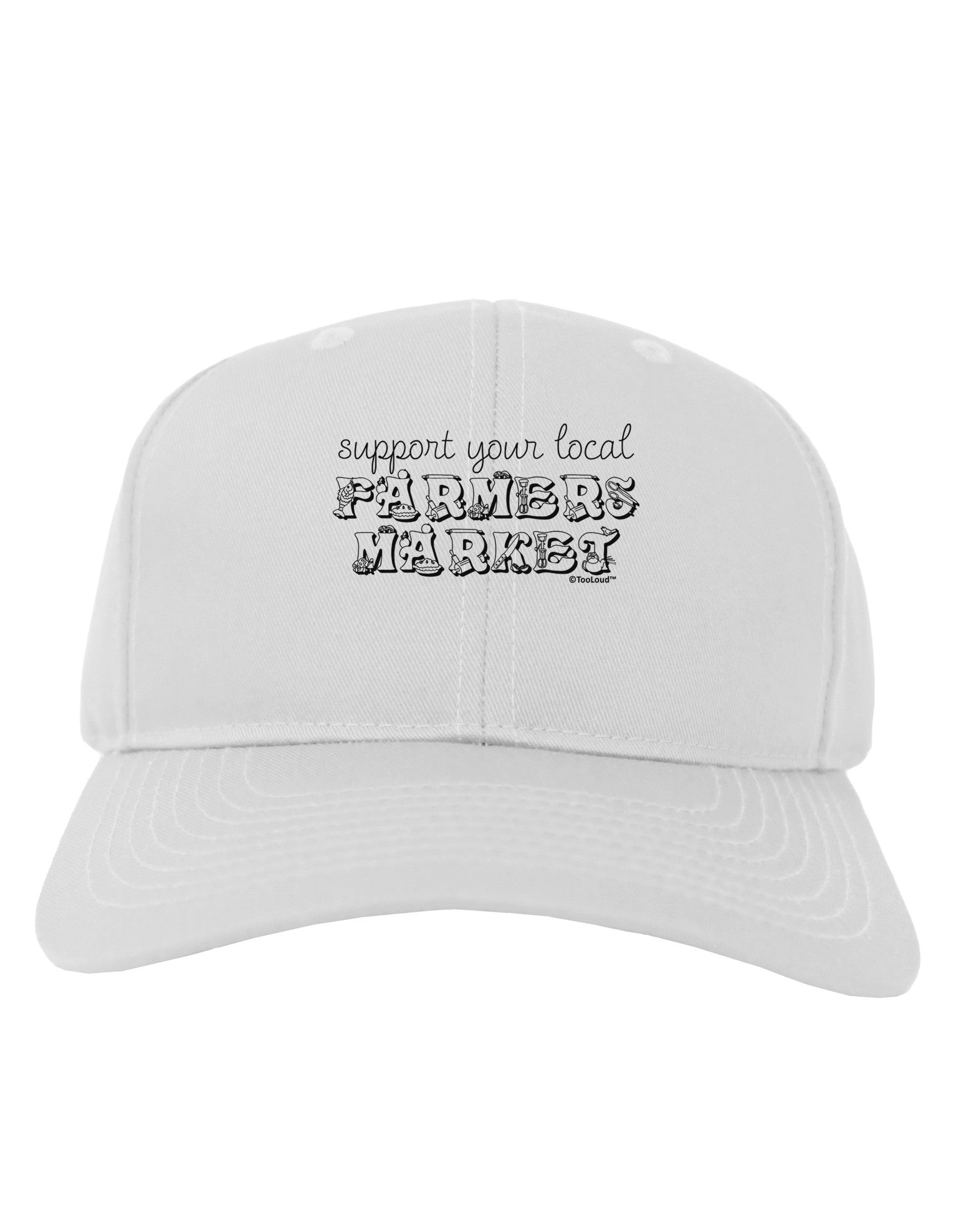 Support Your Local Farmers Market Adult Baseball Cap Hat-Baseball Cap-TooLoud-White-One Size-Davson Sales