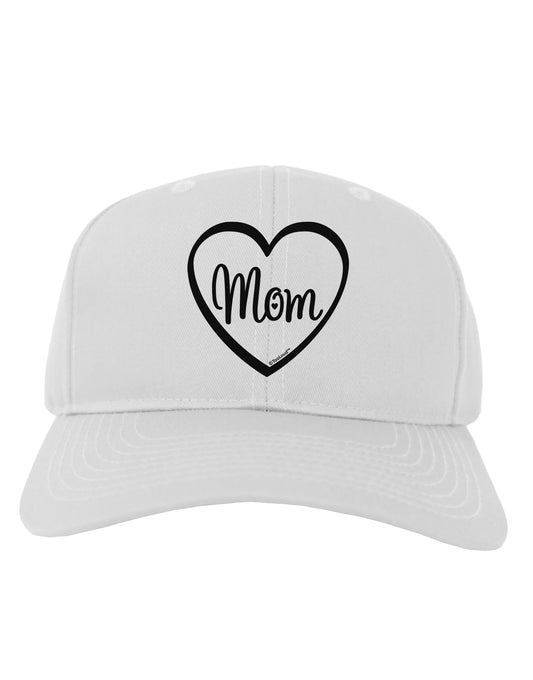 Mom Heart Design Adult Baseball Cap Hat by TooLoud-Baseball Cap-TooLoud-White-One Size-Davson Sales
