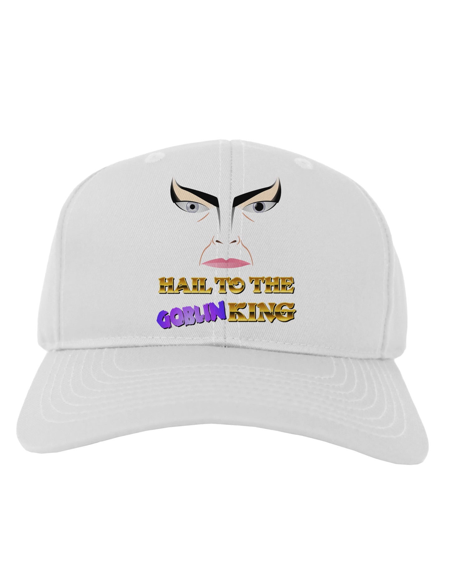 Hail to the Goblin King Adult Baseball Cap Hat-Baseball Cap-TooLoud-White-One Size-Davson Sales