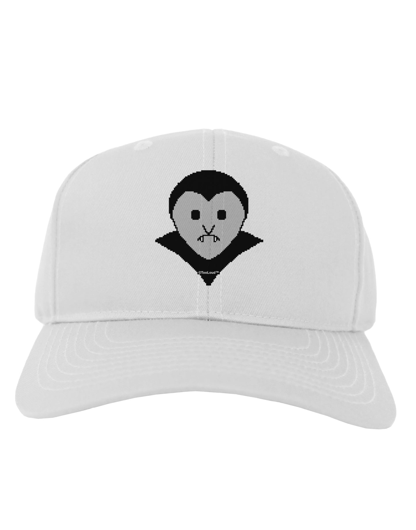 Cute Pixel Vampire Male Adult Baseball Cap Hat-Baseball Cap-TooLoud-White-One Size-Davson Sales