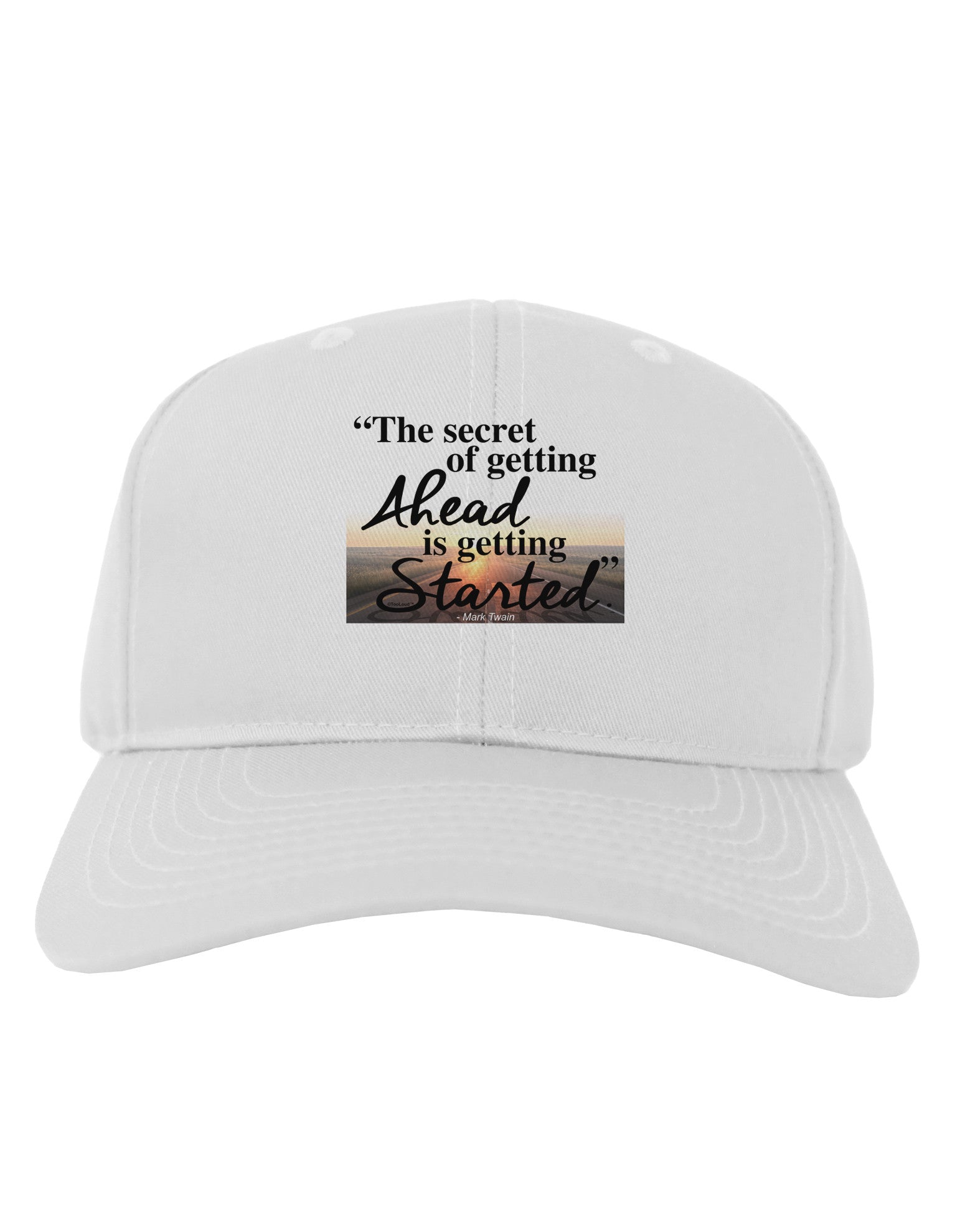 Getting Ahead Mark Twain Adult Baseball Cap Hat-Baseball Cap-TooLoud-White-One Size-Davson Sales