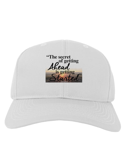 Getting Ahead Mark Twain Adult Baseball Cap Hat-Baseball Cap-TooLoud-White-One Size-Davson Sales