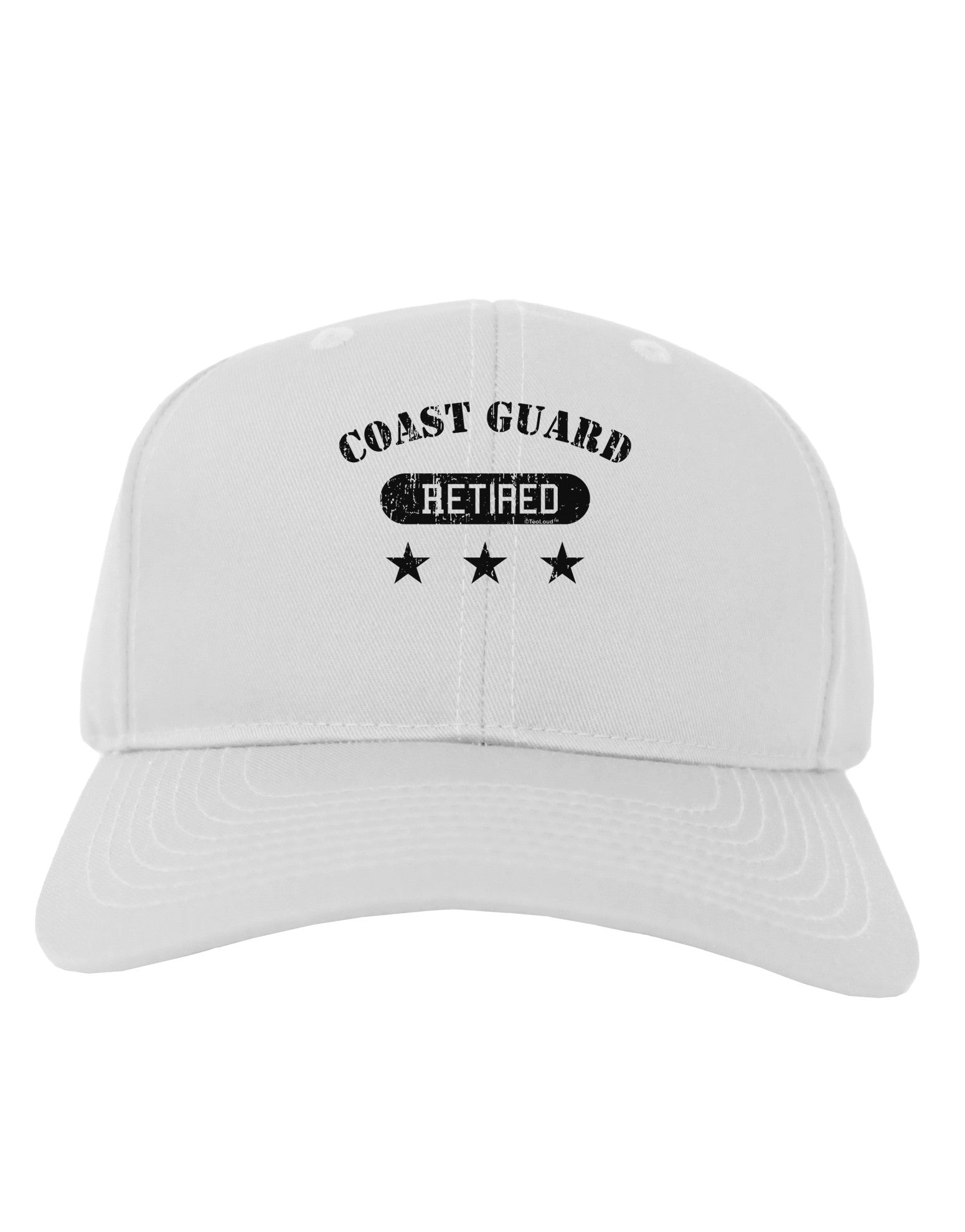 Retired Coast Guard Adult Baseball Cap Hat-Baseball Cap-TooLoud-White-One Size-Davson Sales