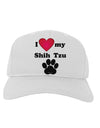 I Heart My Shih Tzu Adult Baseball Cap Hat by TooLoud-Baseball Cap-TooLoud-White-One Size-Davson Sales