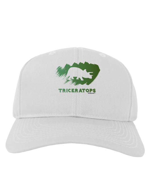 Jurassic Triceratops Design Adult Baseball Cap Hat by TooLoud-Baseball Cap-TooLoud-White-One Size-Davson Sales