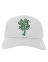 Celtic Knot 4 Leaf Clover St Patricks Adult Baseball Cap Hat-Baseball Cap-TooLoud-White-One Size-Davson Sales
