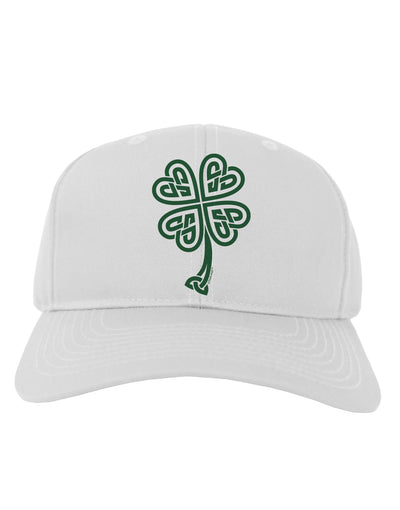 Celtic Knot 4 Leaf Clover St Patricks Adult Baseball Cap Hat-Baseball Cap-TooLoud-White-One Size-Davson Sales