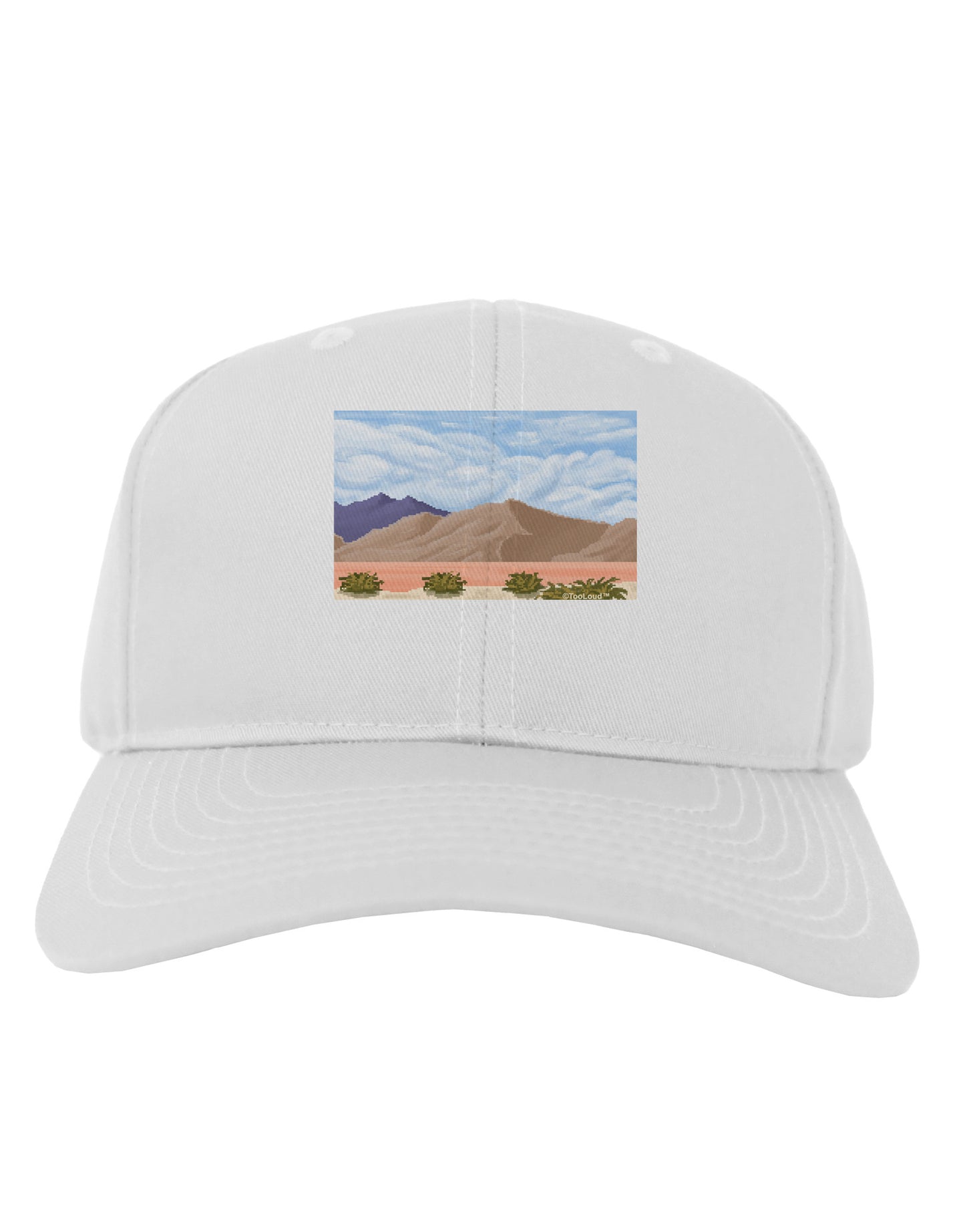 Pixel Landscape - Desert Adult Baseball Cap Hat-Baseball Cap-TooLoud-White-One Size-Davson Sales