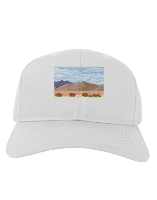 Pixel Landscape - Desert Adult Baseball Cap Hat-Baseball Cap-TooLoud-White-One Size-Davson Sales