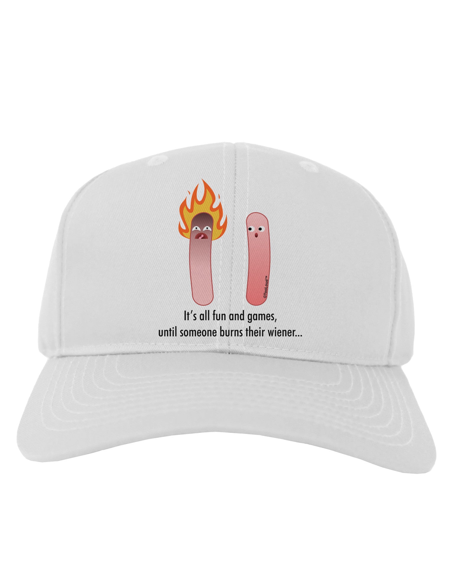 It's All Fun and Games - Wiener Adult Baseball Cap Hat by TooLoud-Baseball Cap-TooLoud-White-One Size-Davson Sales