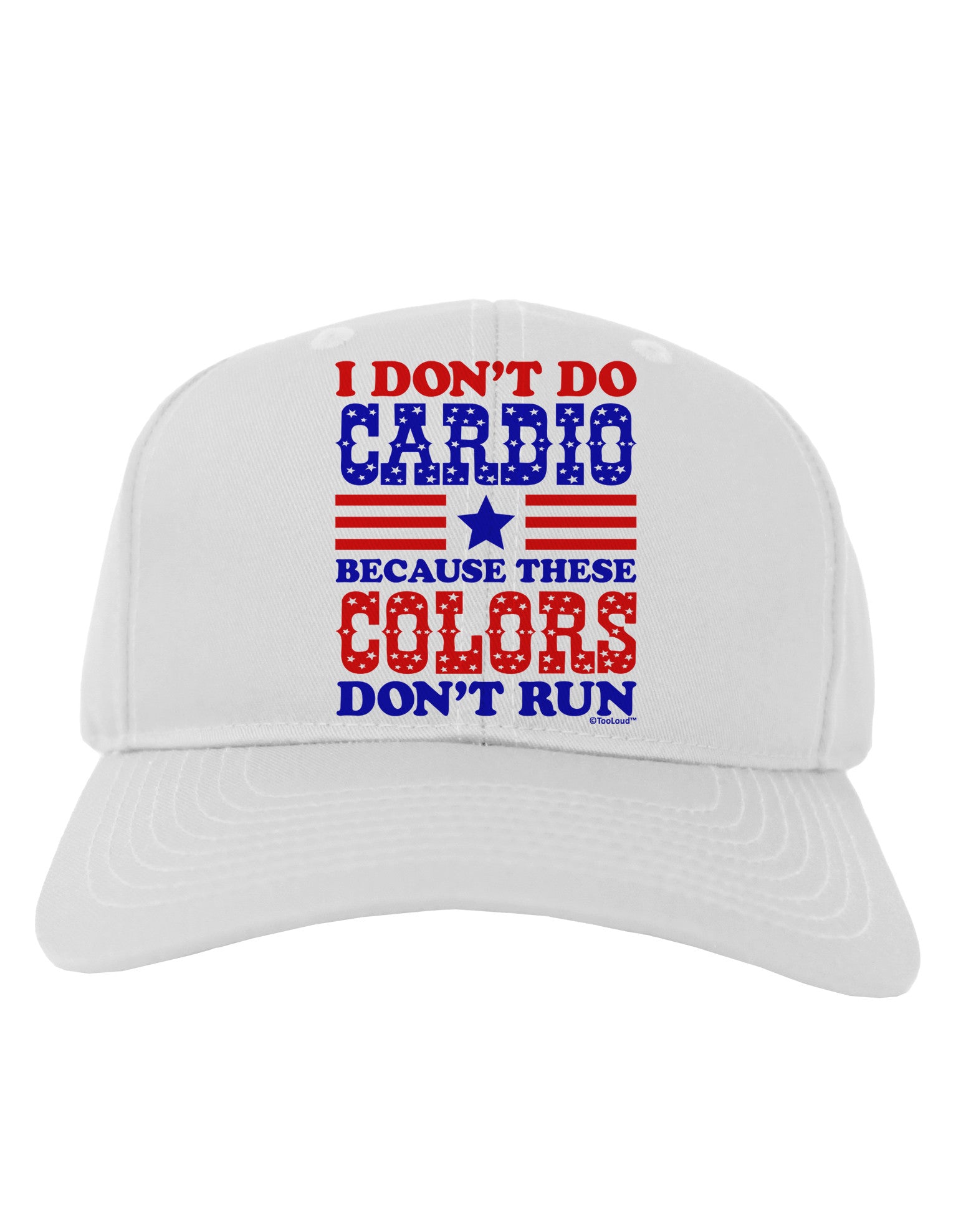 I Don't Do Cardio Because These Colors Don't Run Adult Baseball Cap Hat-Baseball Cap-TooLoud-White-One Size-Davson Sales