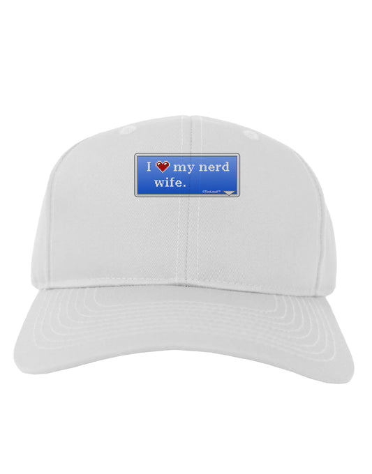 I Heart My Nerd Wife - Retro Adult Baseball Cap Hat by TooLoud-Baseball Cap-TooLoud-White-One Size-Davson Sales