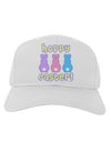 Three Easter Bunnies - Hoppy Easter Adult Baseball Cap Hat by TooLoud-Baseball Cap-TooLoud-White-One Size-Davson Sales