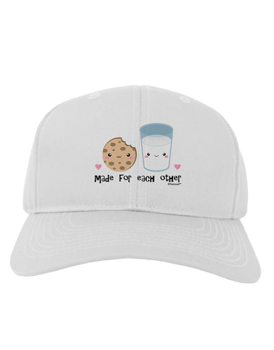 Cute Milk and Cookie - Made for Each Other Adult Baseball Cap Hat by TooLoud-Baseball Cap-TooLoud-White-One Size-Davson Sales