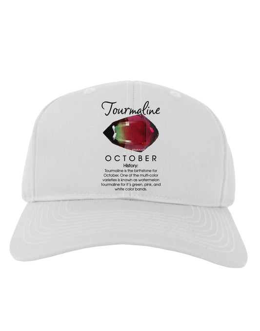 Birthstone Tourmaline Adult Baseball Cap Hat by TooLoud-Baseball Cap-TooLoud-White-One Size-Davson Sales