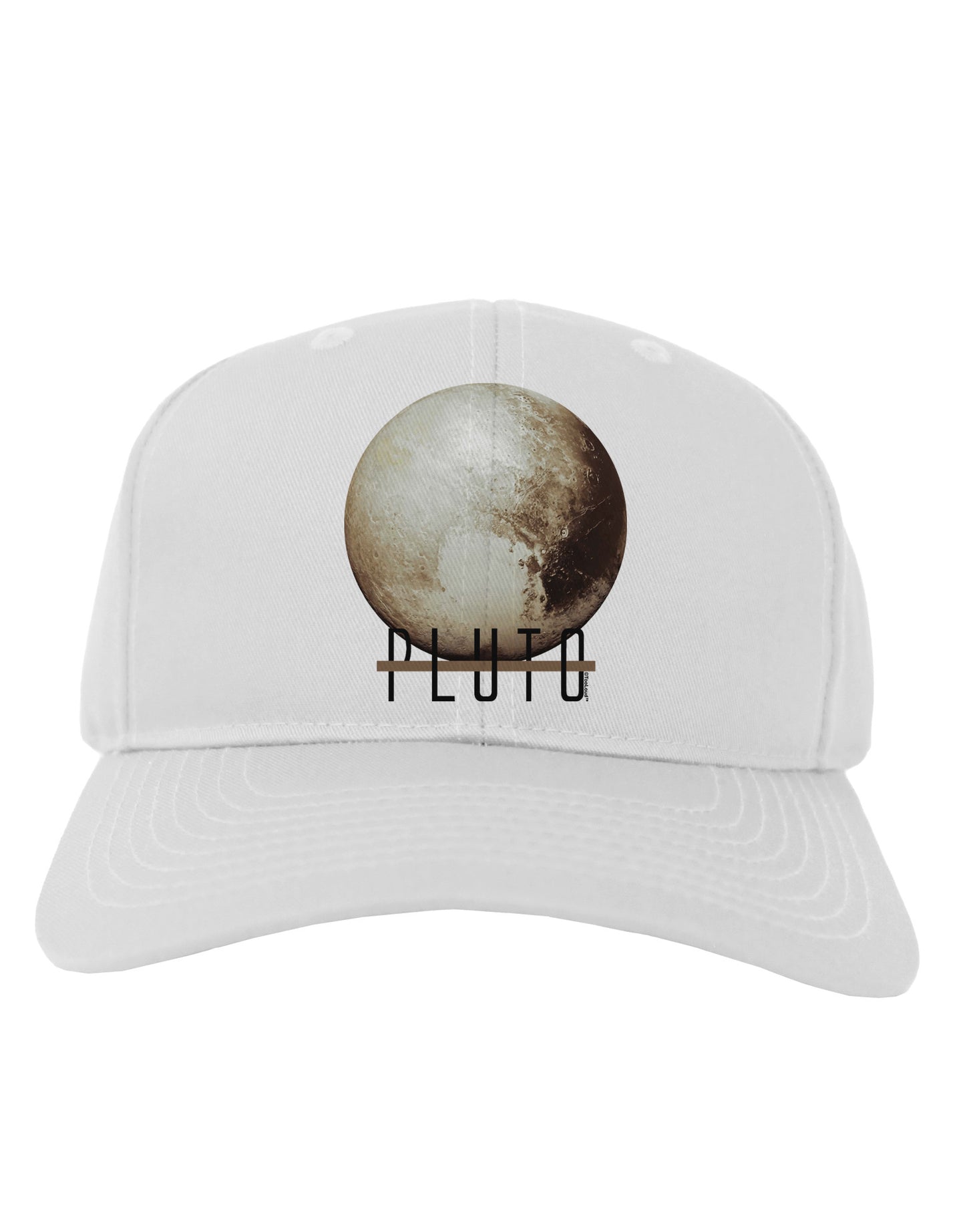 Planet Pluto Text Adult Baseball Cap Hat-Baseball Cap-TooLoud-White-One Size-Davson Sales