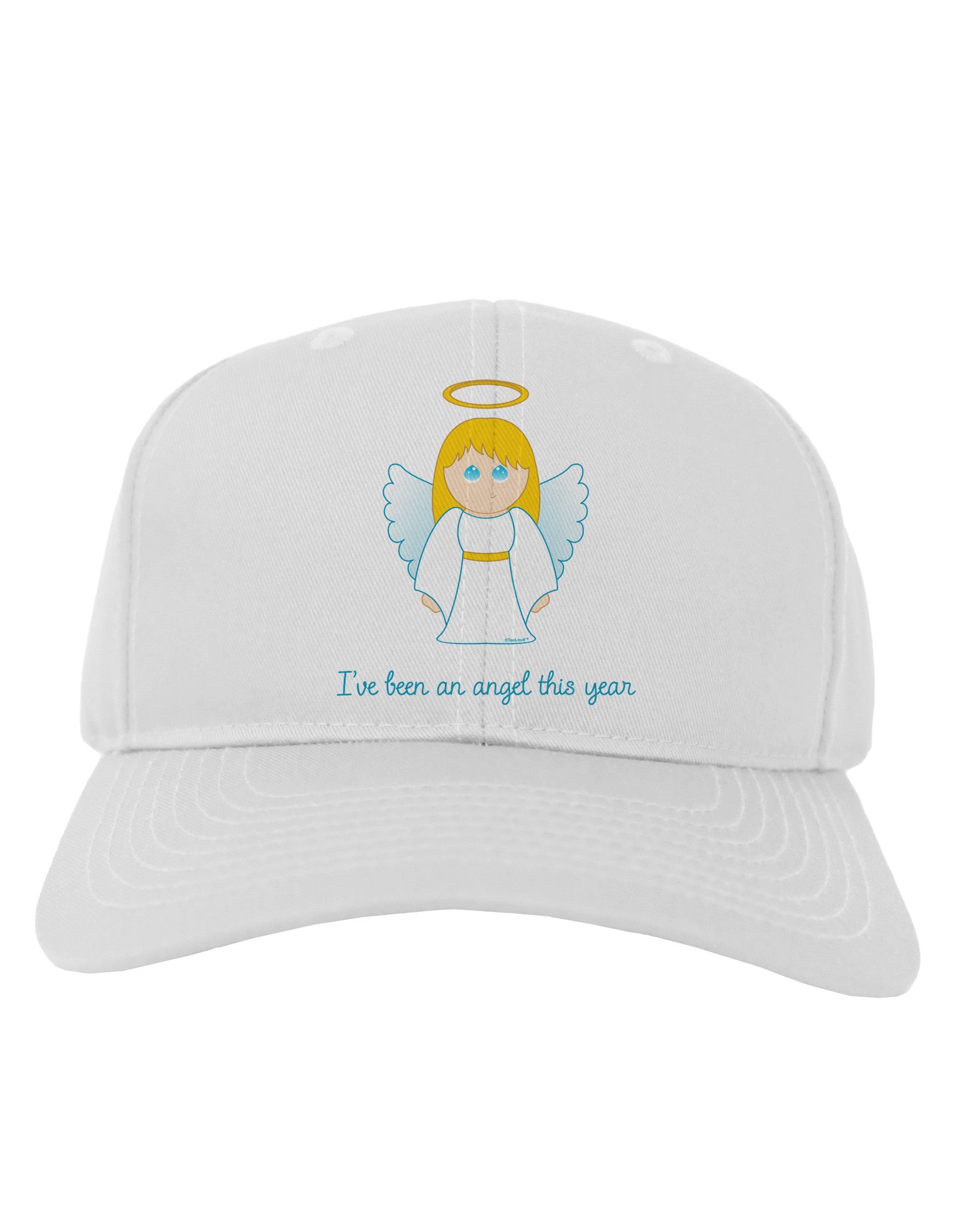 I've Been An Angel This Year Cute Christmas Angel Adult Baseball Cap Hat-Baseball Cap-TooLoud-White-One Size-Davson Sales