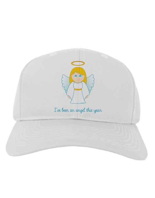 I've Been An Angel This Year Cute Christmas Angel Adult Baseball Cap Hat-Baseball Cap-TooLoud-White-One Size-Davson Sales