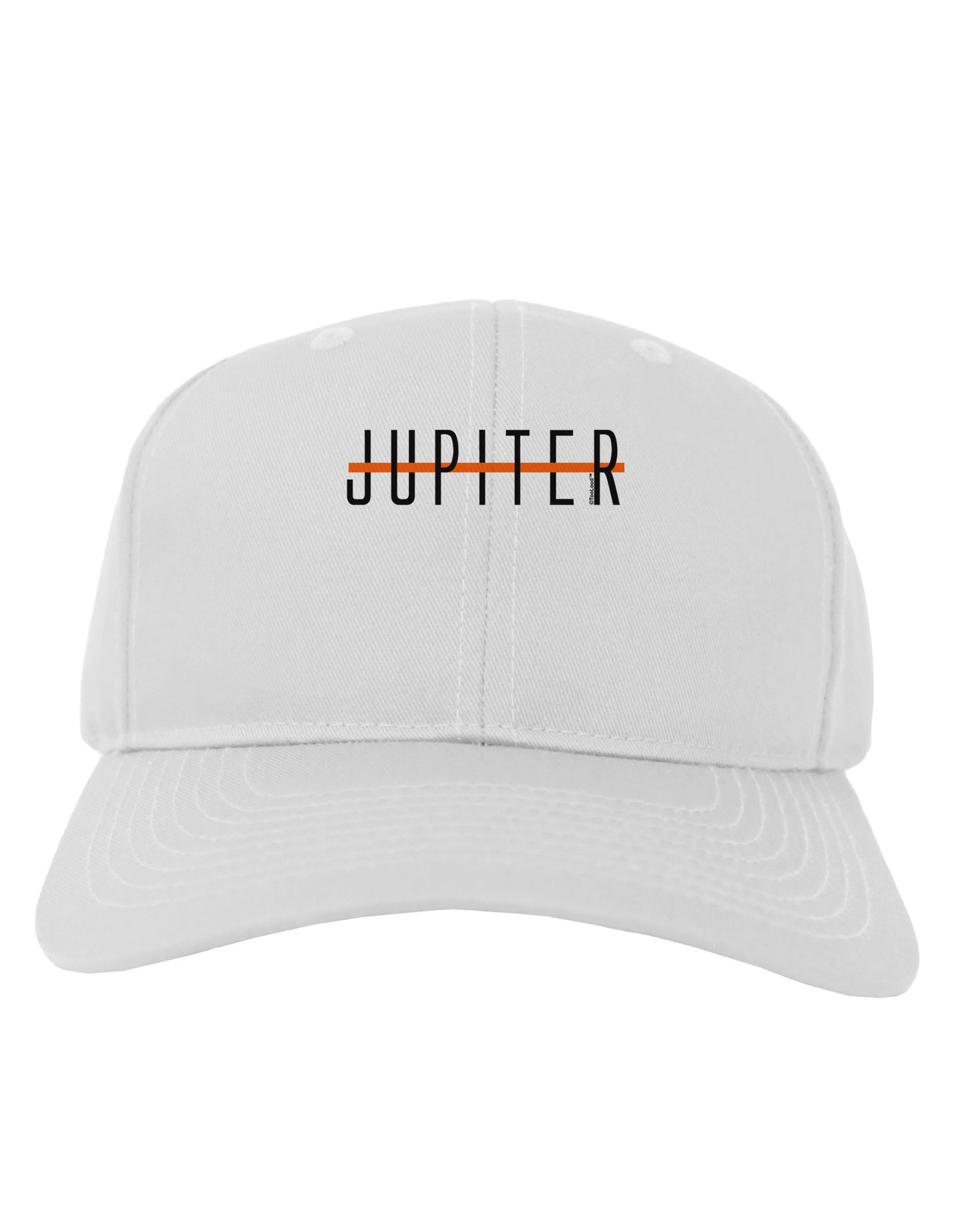 Planet Jupiter Text Only Adult Baseball Cap Hat-Baseball Cap-TooLoud-White-One Size-Davson Sales