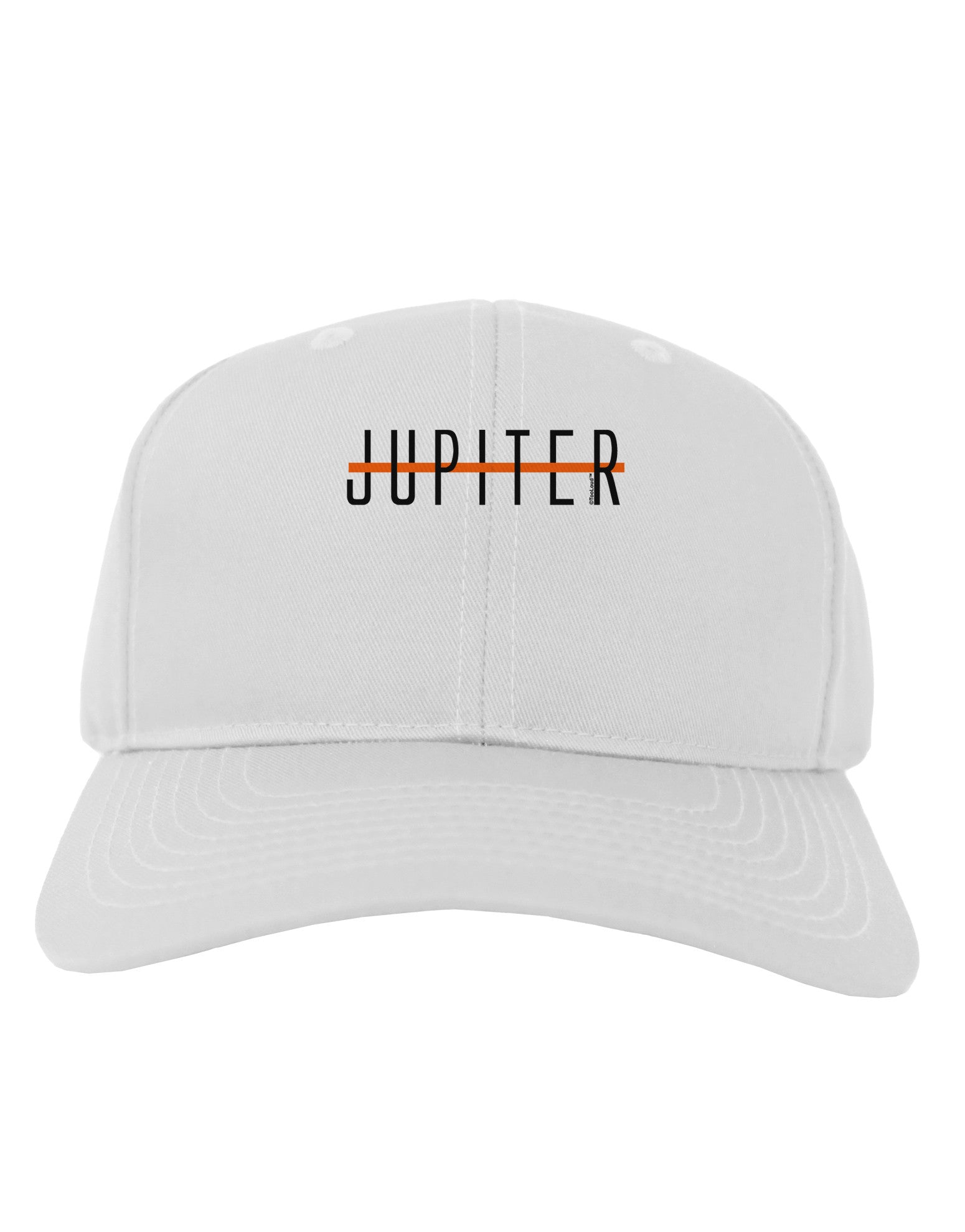 Planet Jupiter Text Only Adult Baseball Cap Hat-Baseball Cap-TooLoud-White-One Size-Davson Sales