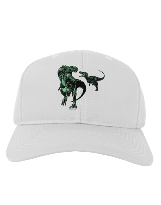 Jurassic Dinosaur Design 1 Adult Baseball Cap Hat by TooLoud-Baseball Cap-TooLoud-White-One Size-Davson Sales