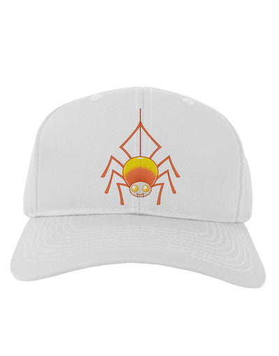 Cute Candy Corn Spider - Halloween Adult Baseball Cap Hat-Baseball Cap-TooLoud-White-One Size-Davson Sales