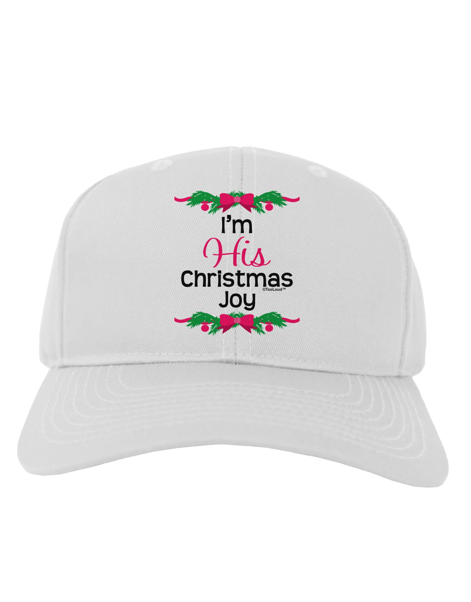 His Christmas Joy Matching His & Hers Adult Baseball Cap Hat-Baseball Cap-TooLoud-White-One Size-Davson Sales
